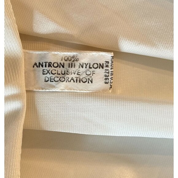 Vintage White Mid-Length Slip Dress With Adjustable Straps - Picture 11 of 11